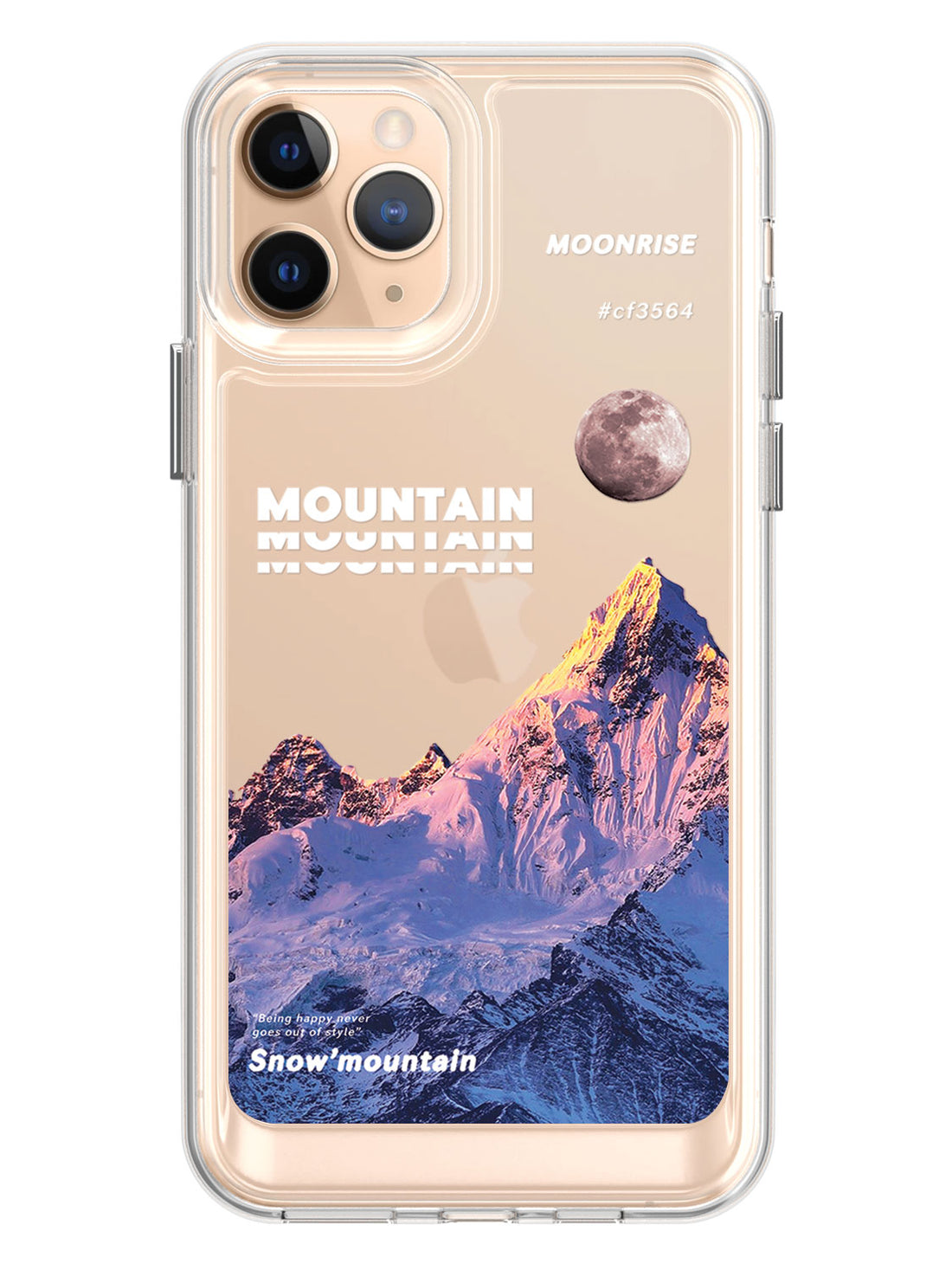 Snowy Mountains Clear Case - iPhone 11 Pro Max (Purple)