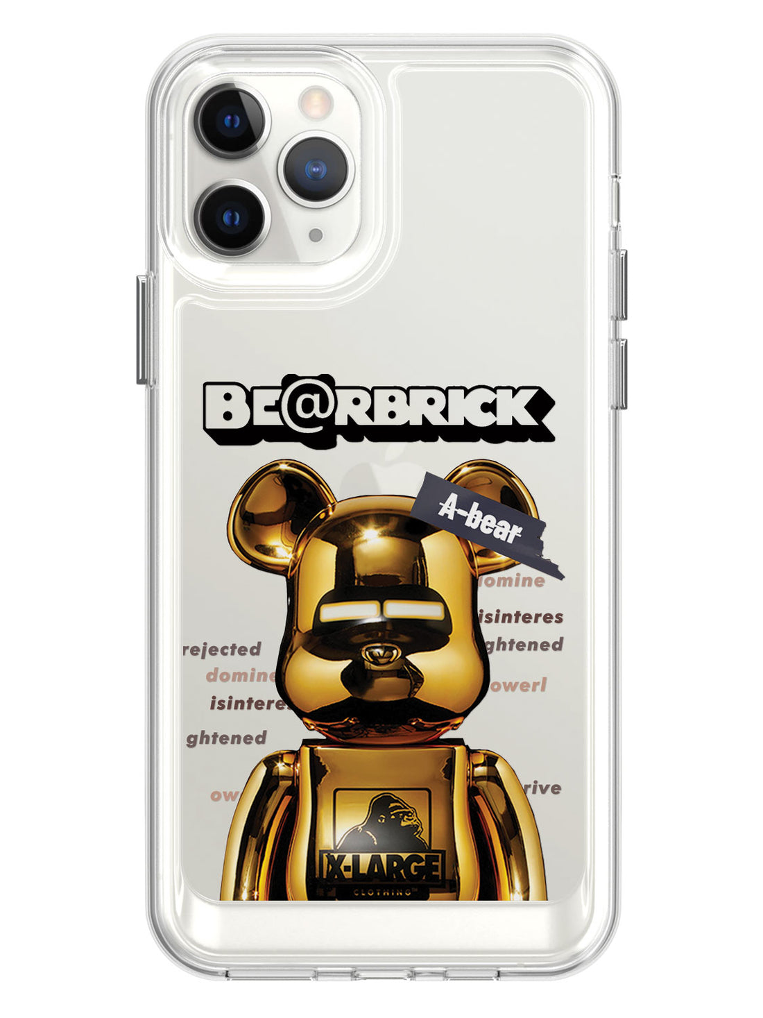 Bearbricks Clear Case - iPhone 11 Pro Max (Gold)