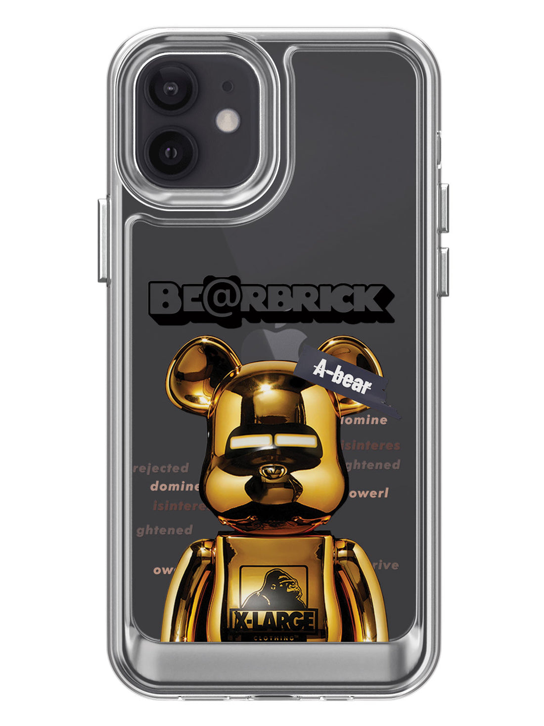 Bearbricks Clear Case - iPhone 12 (Gold)