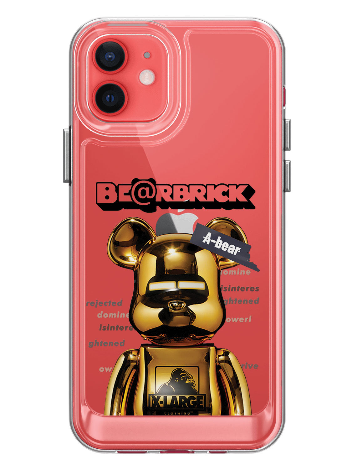 Bearbricks Clear Case - iPhone 12 (Gold)