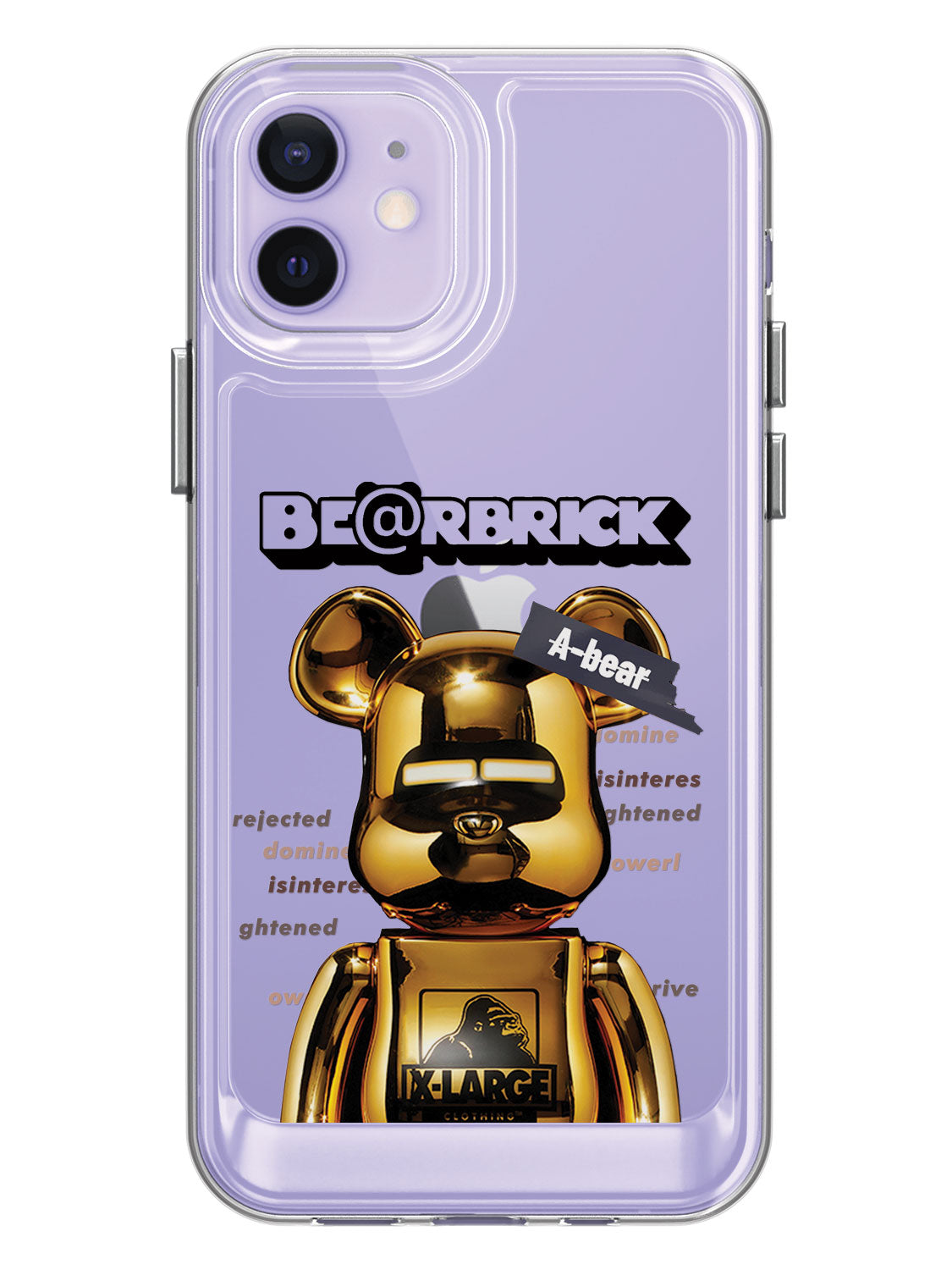 Bearbricks Clear Case - iPhone 12 (Gold)
