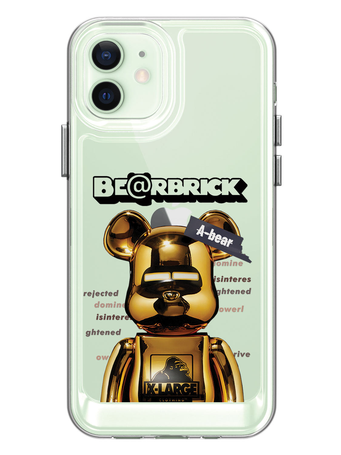 Bearbricks Clear Case - iPhone 12 (Gold)