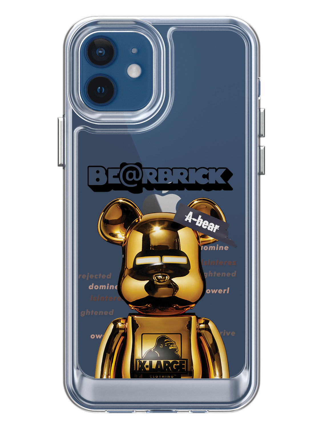 Bearbricks Clear Case - iPhone 12 (Gold)