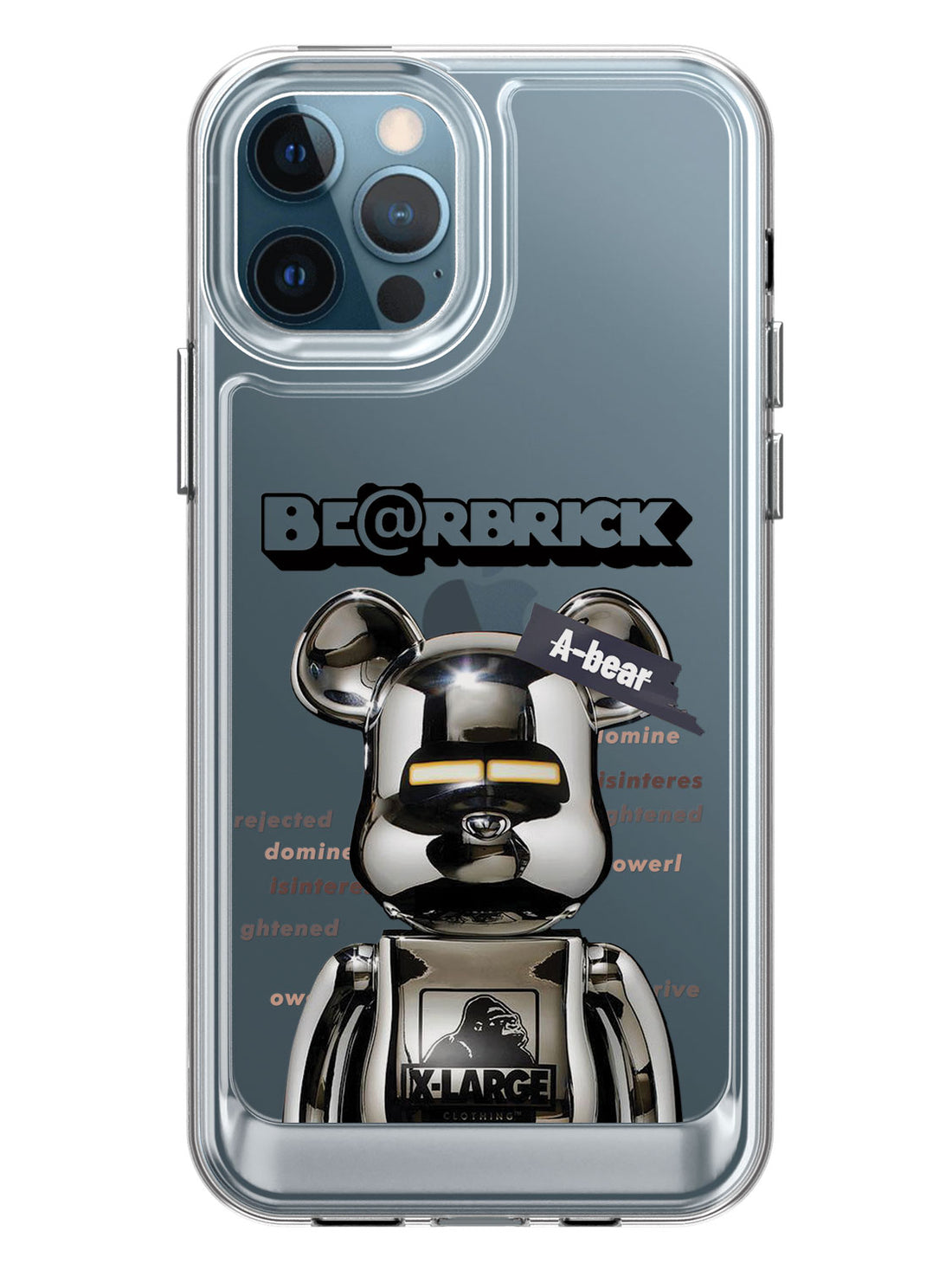 Bearbricks Clear Case - iPhone 12 (Silver)