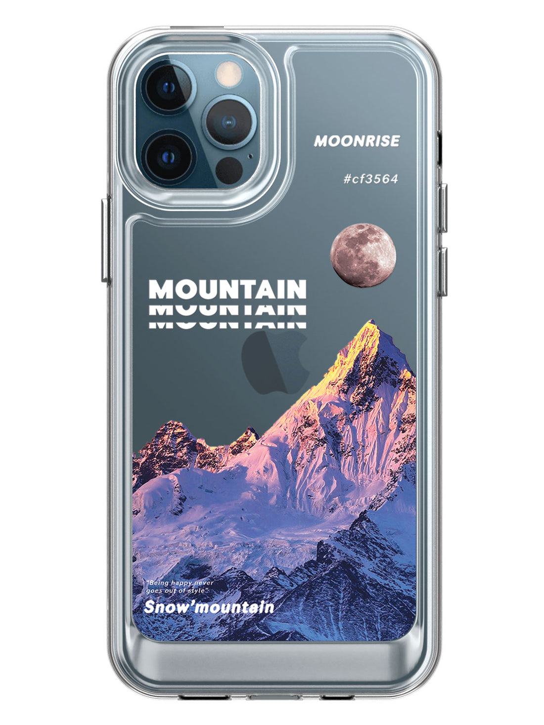 Snowy Mountains Clear Case - iPhone 12 Pro (Purple)
