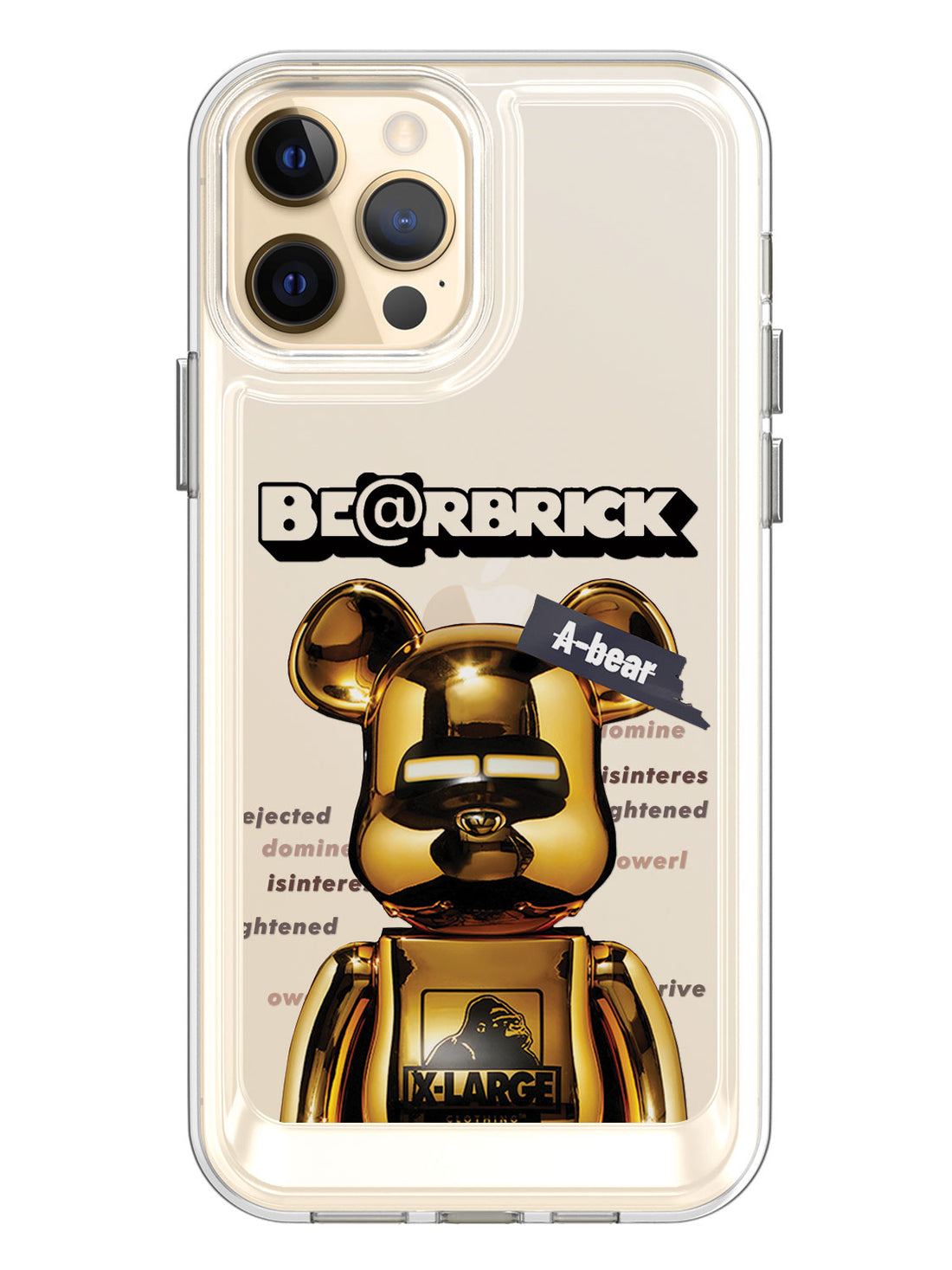 Bearbricks Clear Case - iPhone 12 Pro Max (Gold)
