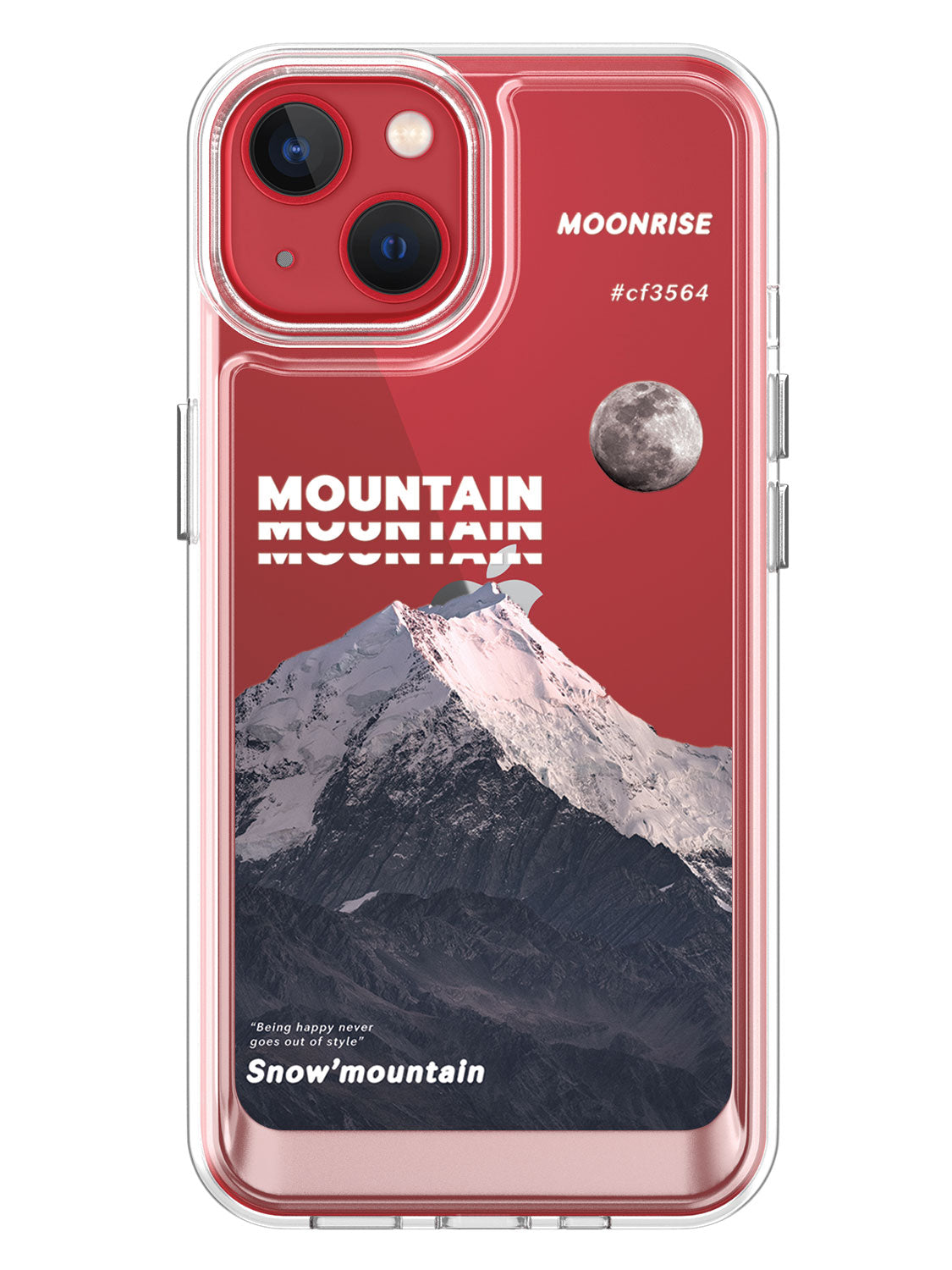Snowy Mountains Clear Case - iPhone 13 (Grey)