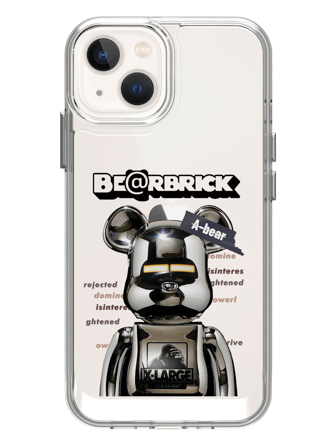 Bearbricks Clear Case - iPhone 13 Mini (Silver)
