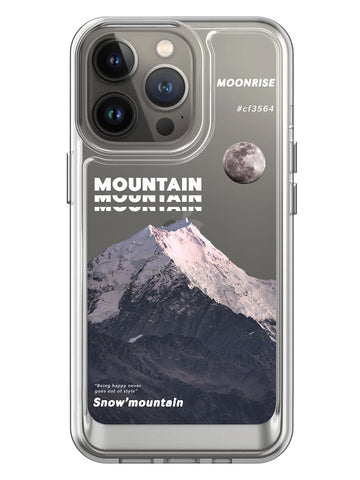 Snowy Mountains Clear Case - iPhone 13 Pro (Grey)