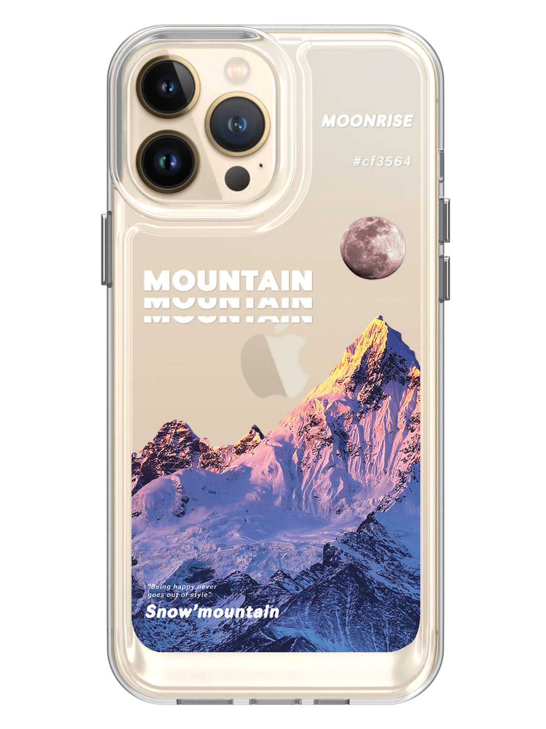 Snowy Mountains Clear Case - iPhone 13 Pro Max (Purple)
