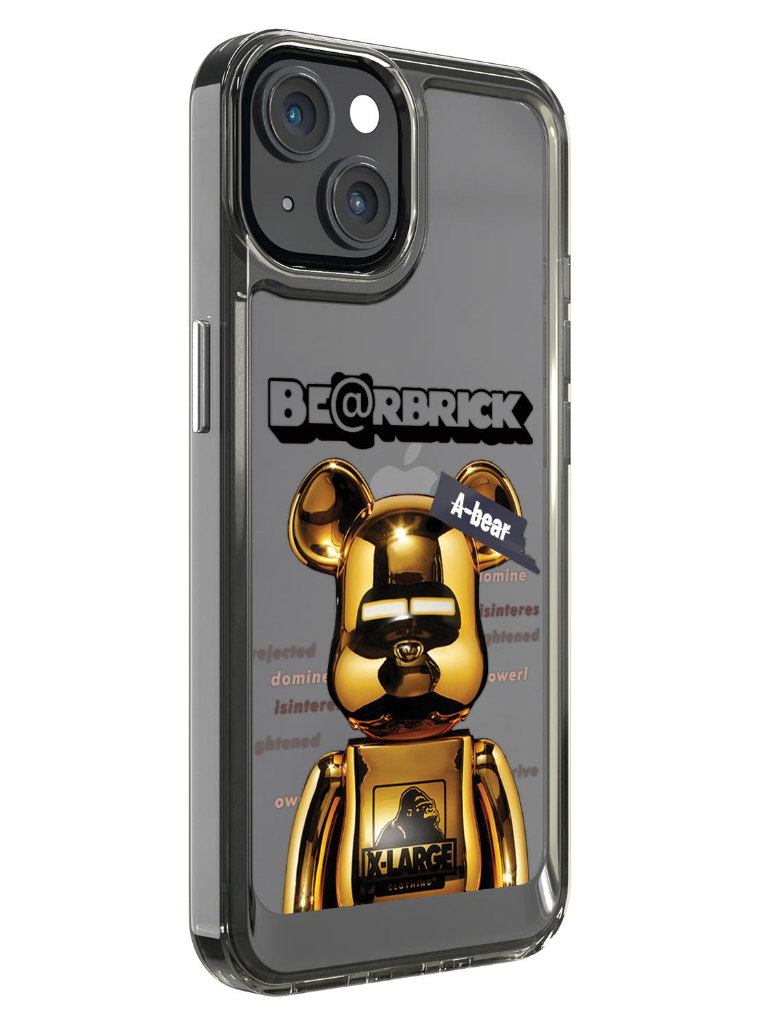 Bearbricks Clear Case - iPhone 14 (Gold)