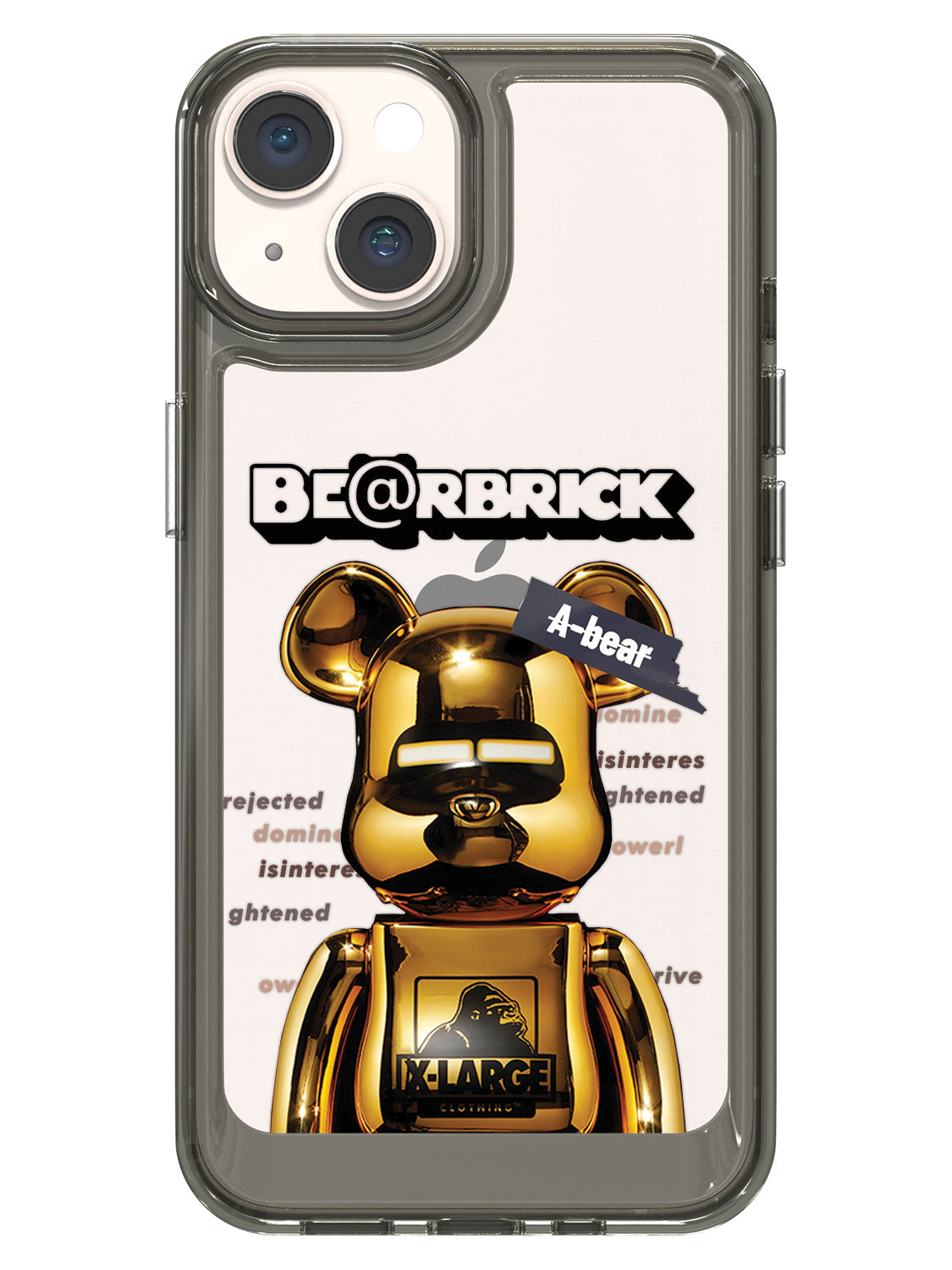 Bearbricks Clear Case - iPhone 14 (Gold)