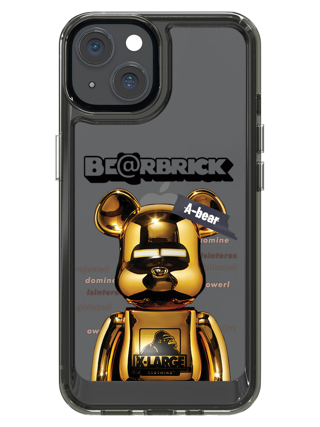 Bearbricks Clear Case - iPhone 14 (Gold)