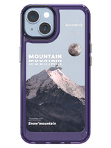 Snowy Mountains Clear Case - iPhone 14 (Grey)