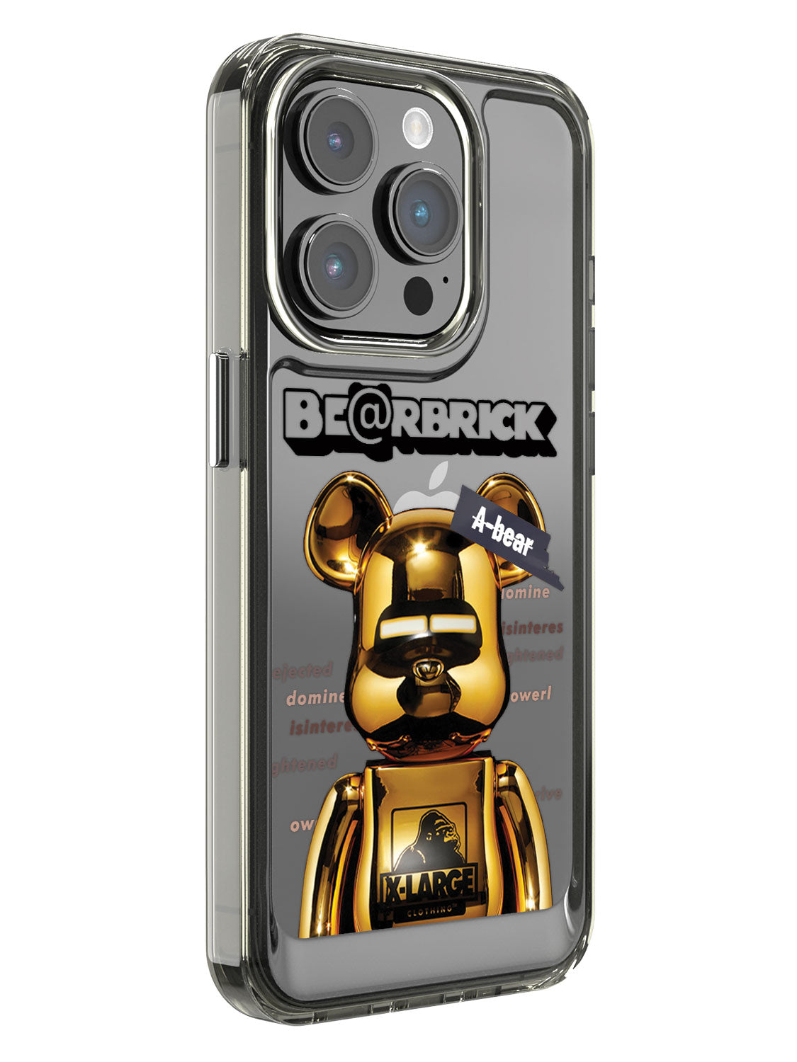 Bearbricks Clear Case - iPhone 14 Pro (Gold)
