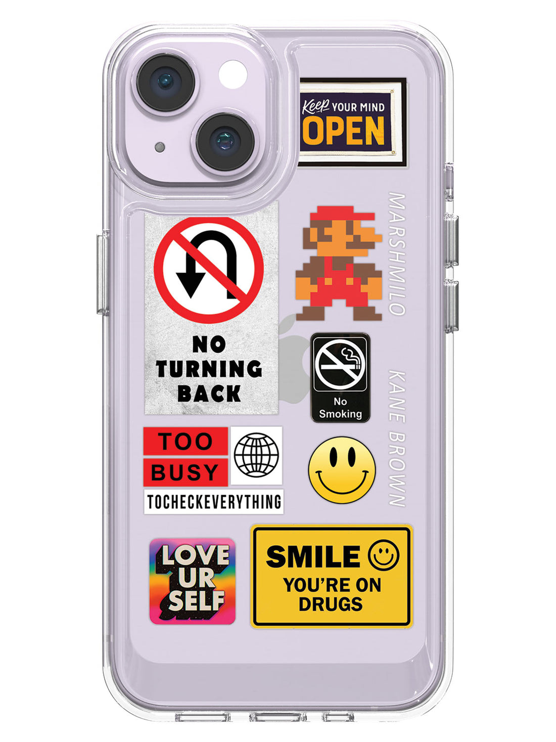 Random Stickers Clear Case - iPhone 14