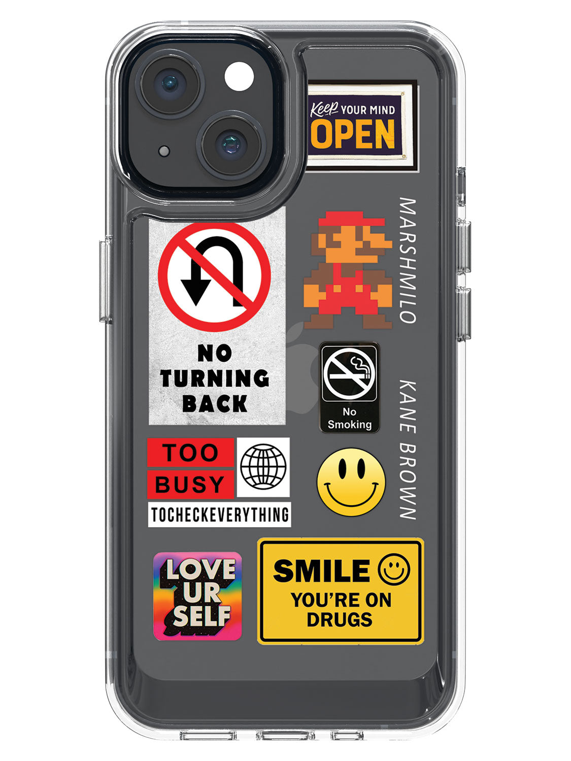 Random Stickers Clear Case - iPhone 14