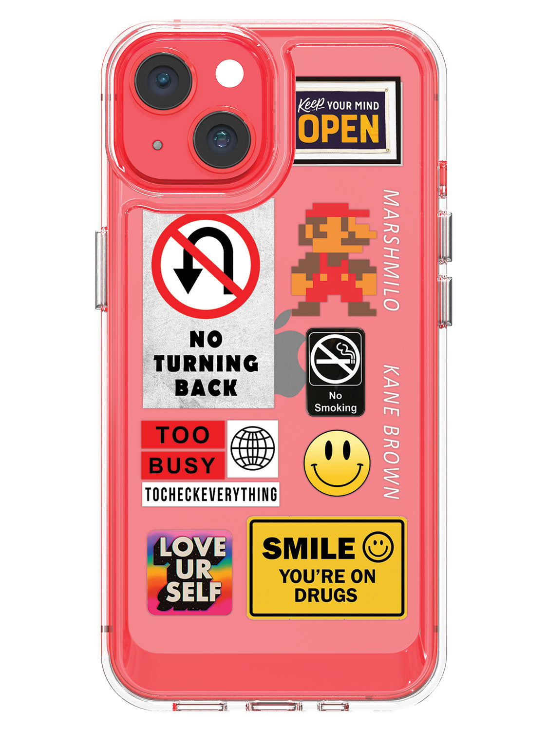 Random Stickers Clear Case - iPhone 14