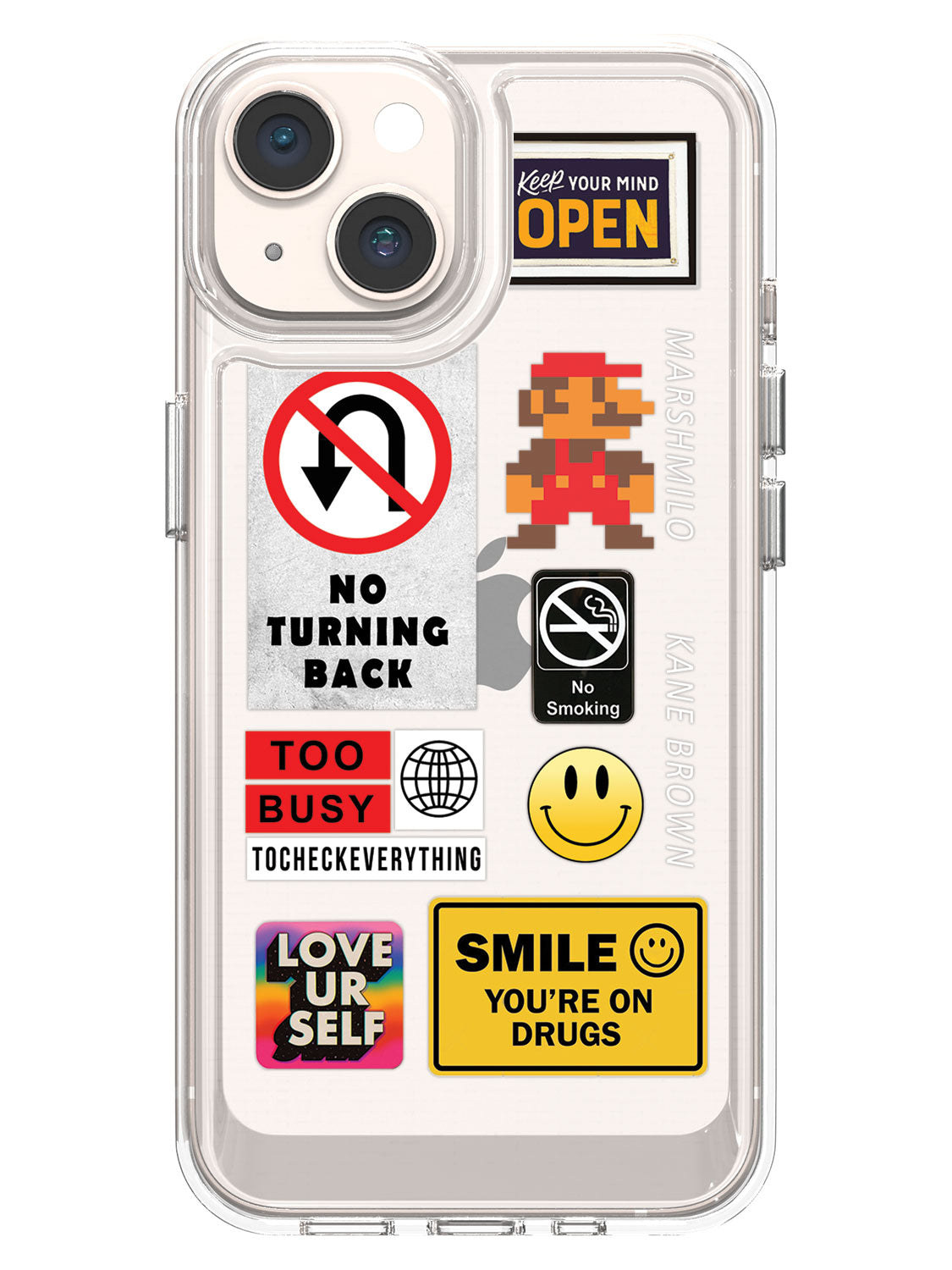 Random Stickers Clear Case - iPhone 14