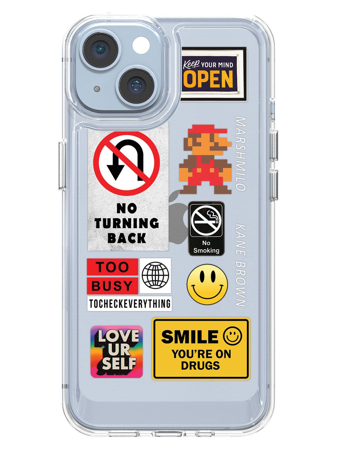 Random Stickers Clear Case - iPhone 14