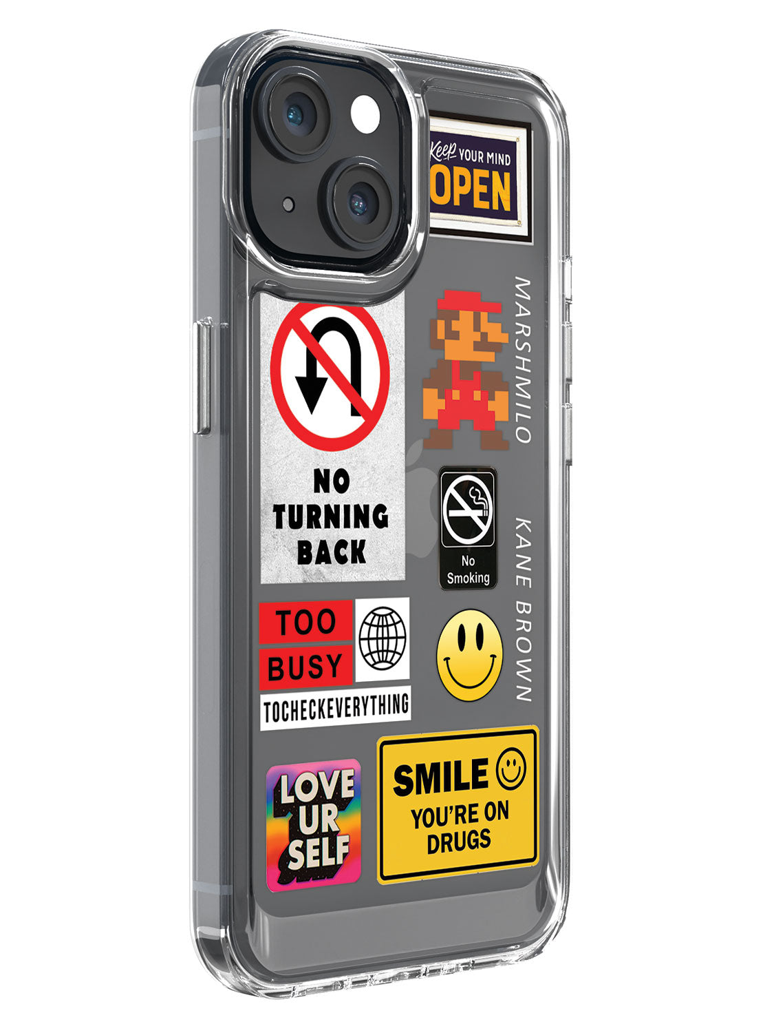 Random Stickers Clear Case - iPhone 14