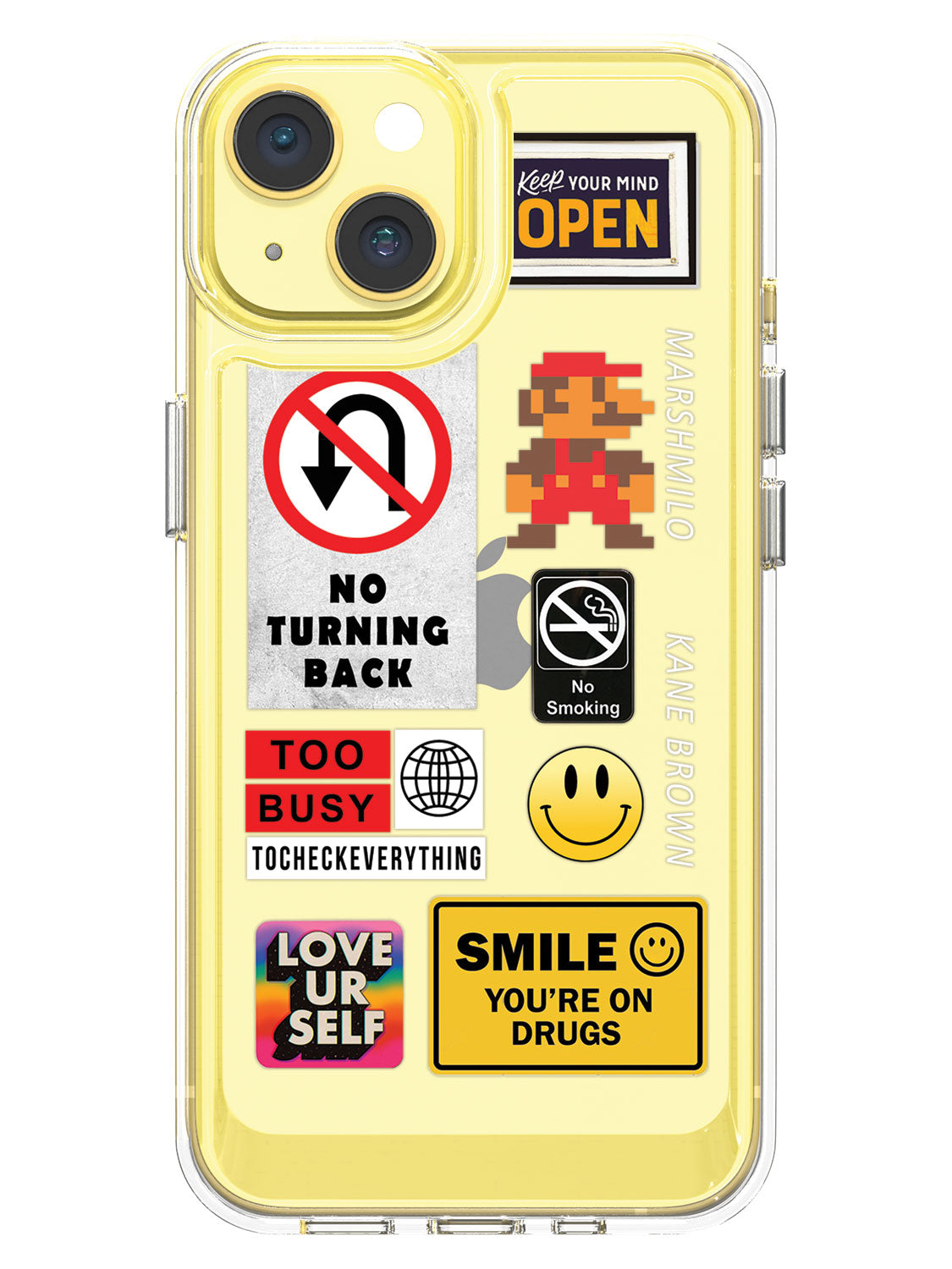 Random Stickers Clear Case - iPhone 14