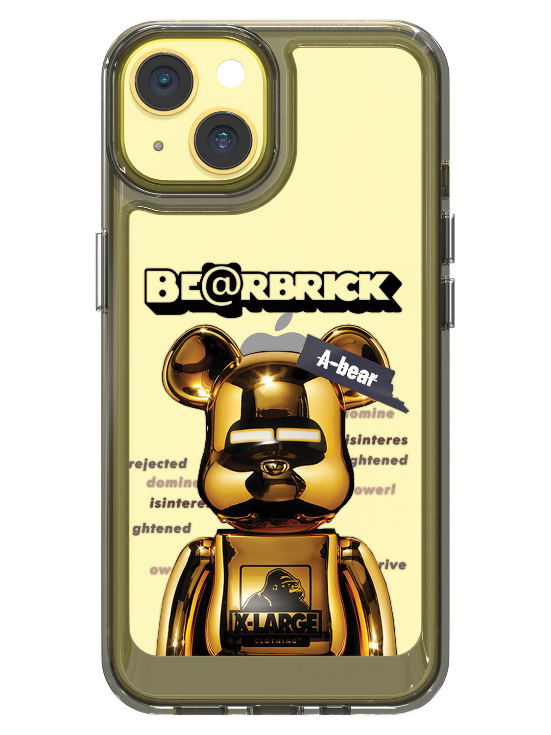 Bearbricks Clear Case - iPhone 14 (Gold)