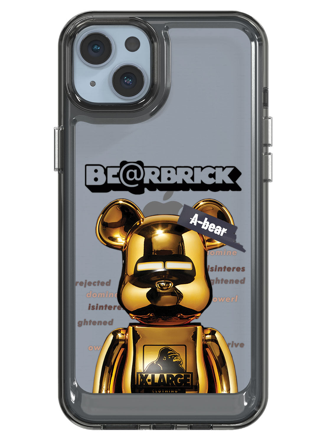 Bearbricks Clear Case - iPhone 14 Plus (Gold)