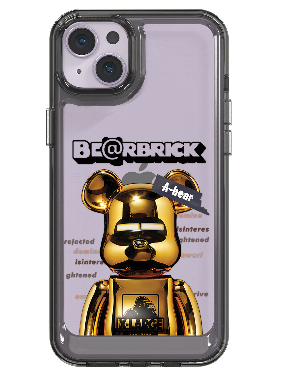 Bearbricks Clear Case - iPhone 14 Plus (Gold)