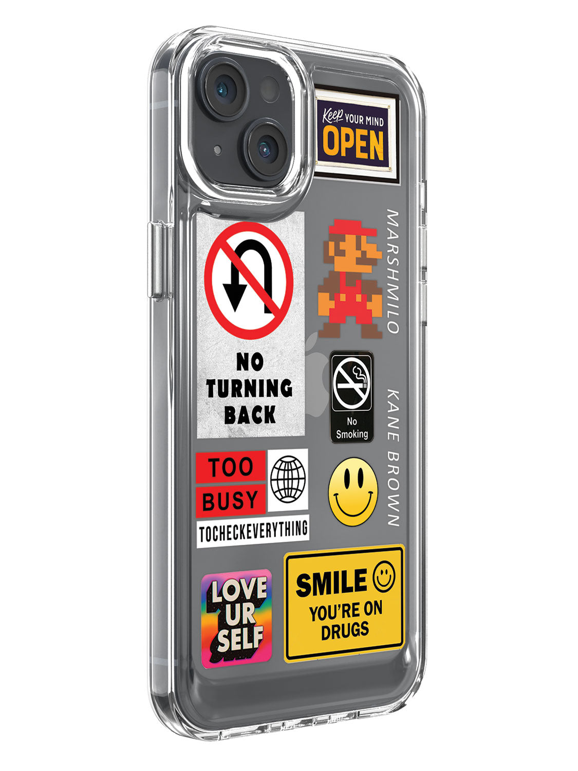 Random Stickers Clear Case - iPhone 14 Plus