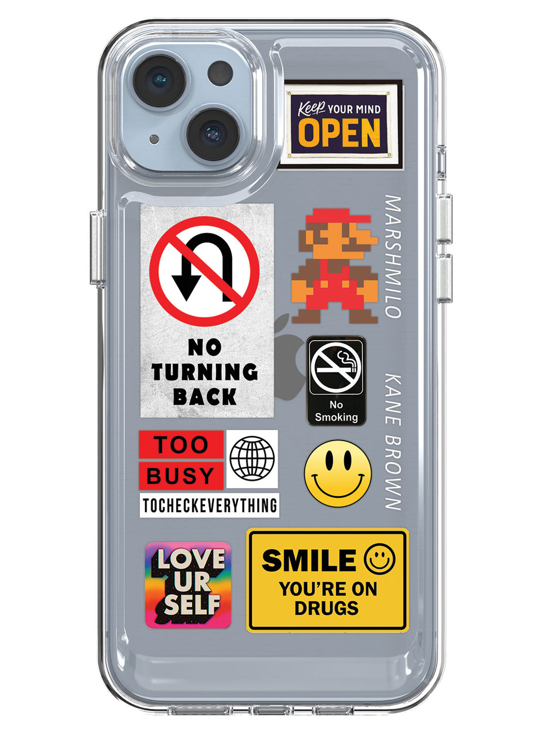 Random Stickers Clear Case - iPhone 14 Plus