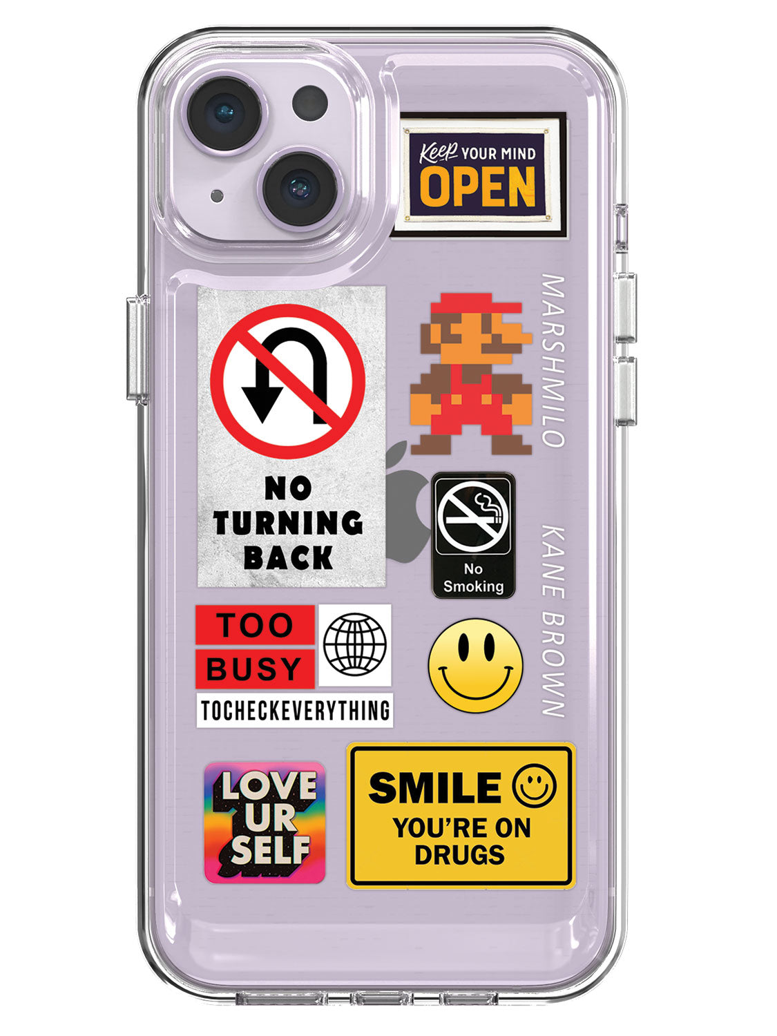 Random Stickers Clear Case - iPhone 14 Plus