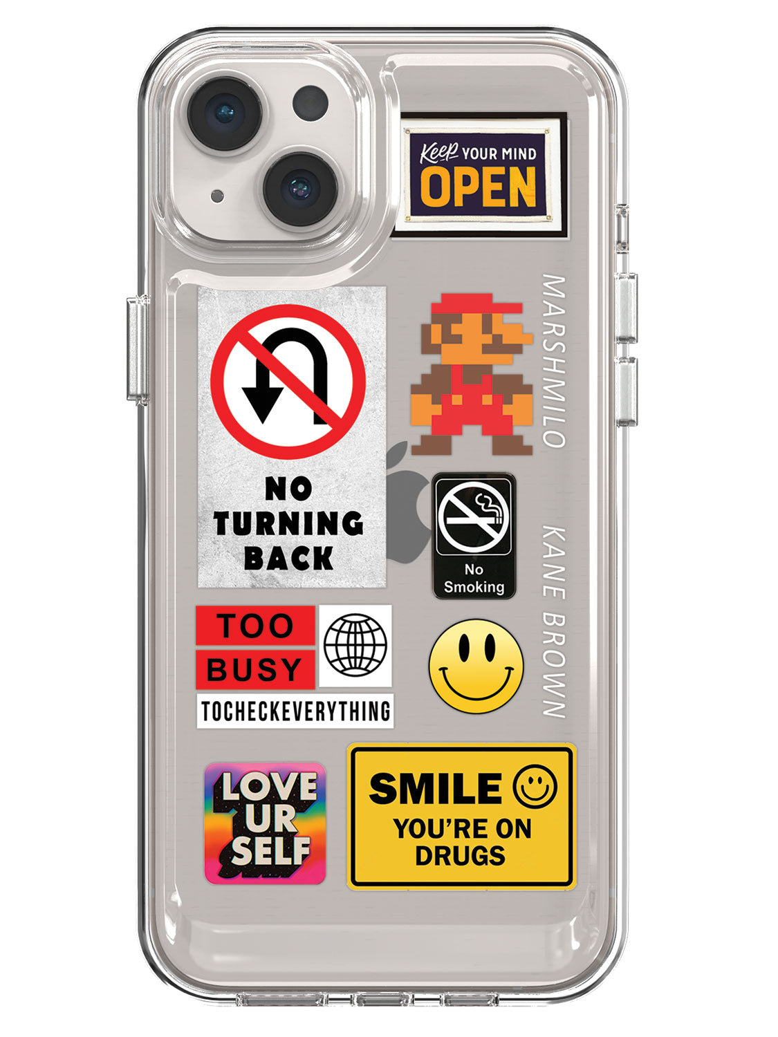 Random Stickers Clear Case - iPhone 14 Plus