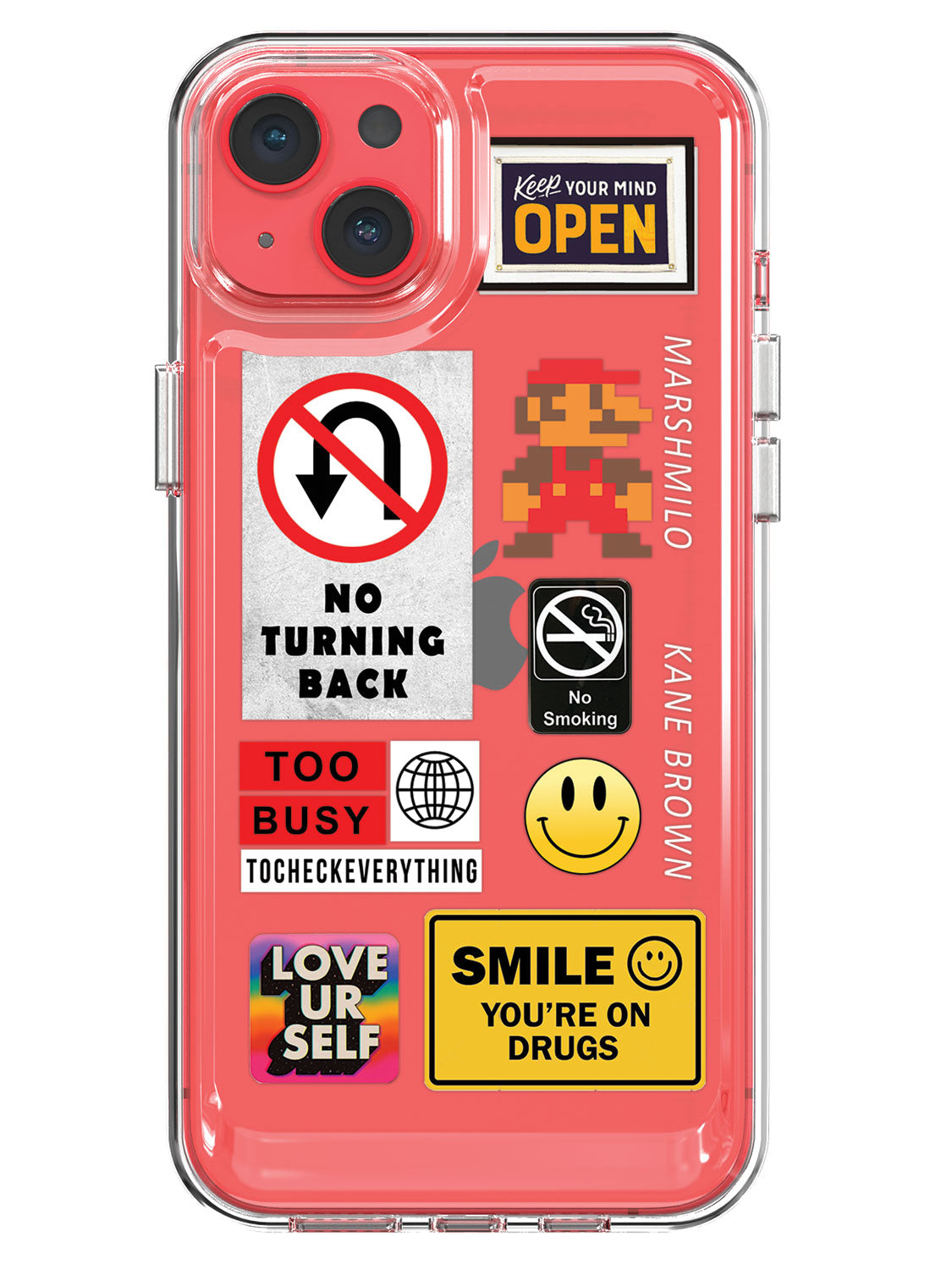 Random Stickers Clear Case - iPhone 14 Plus