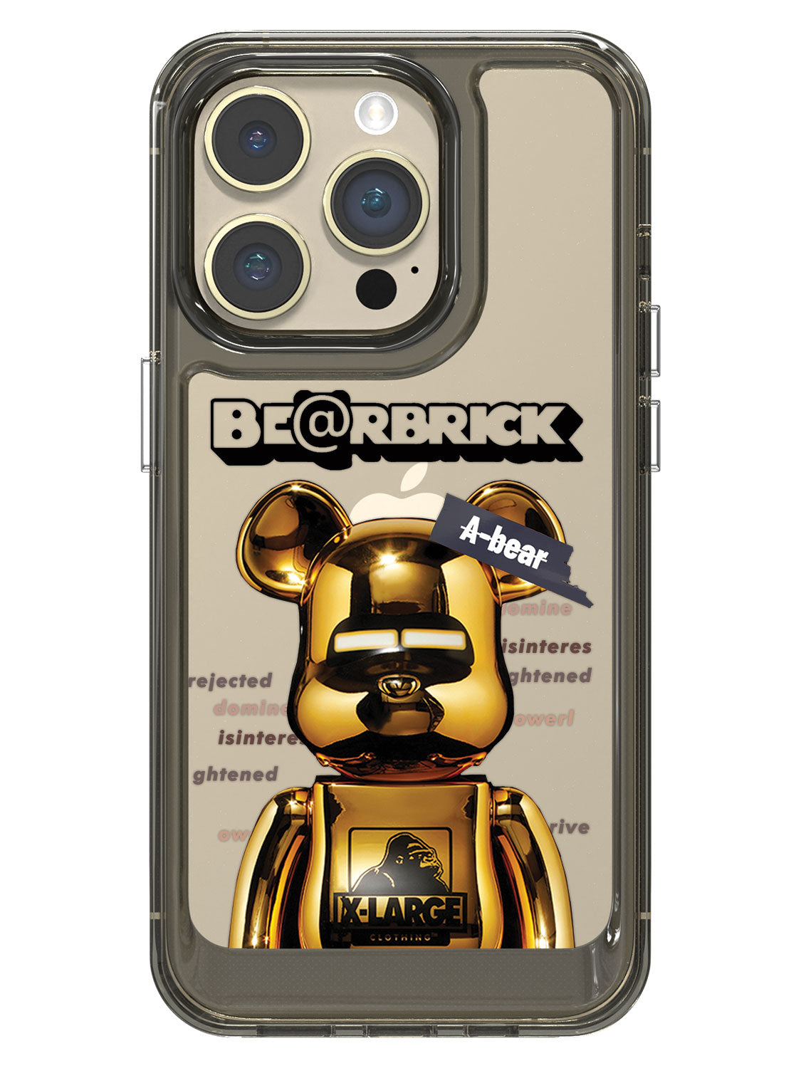 Bearbricks Clear Case - iPhone 14 Pro (Gold)