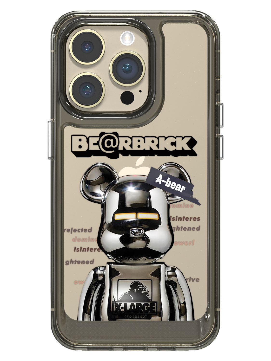 Bearbricks Clear Case - iPhone 14 Pro (Silver)