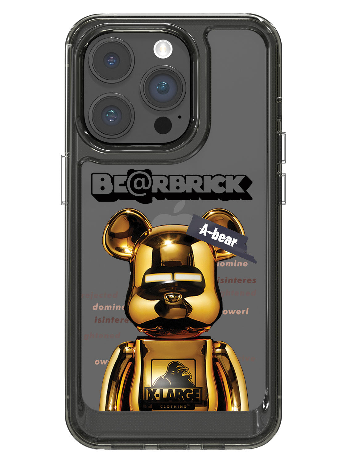 Bearbricks Clear Case - iPhone 14 Pro (Gold)