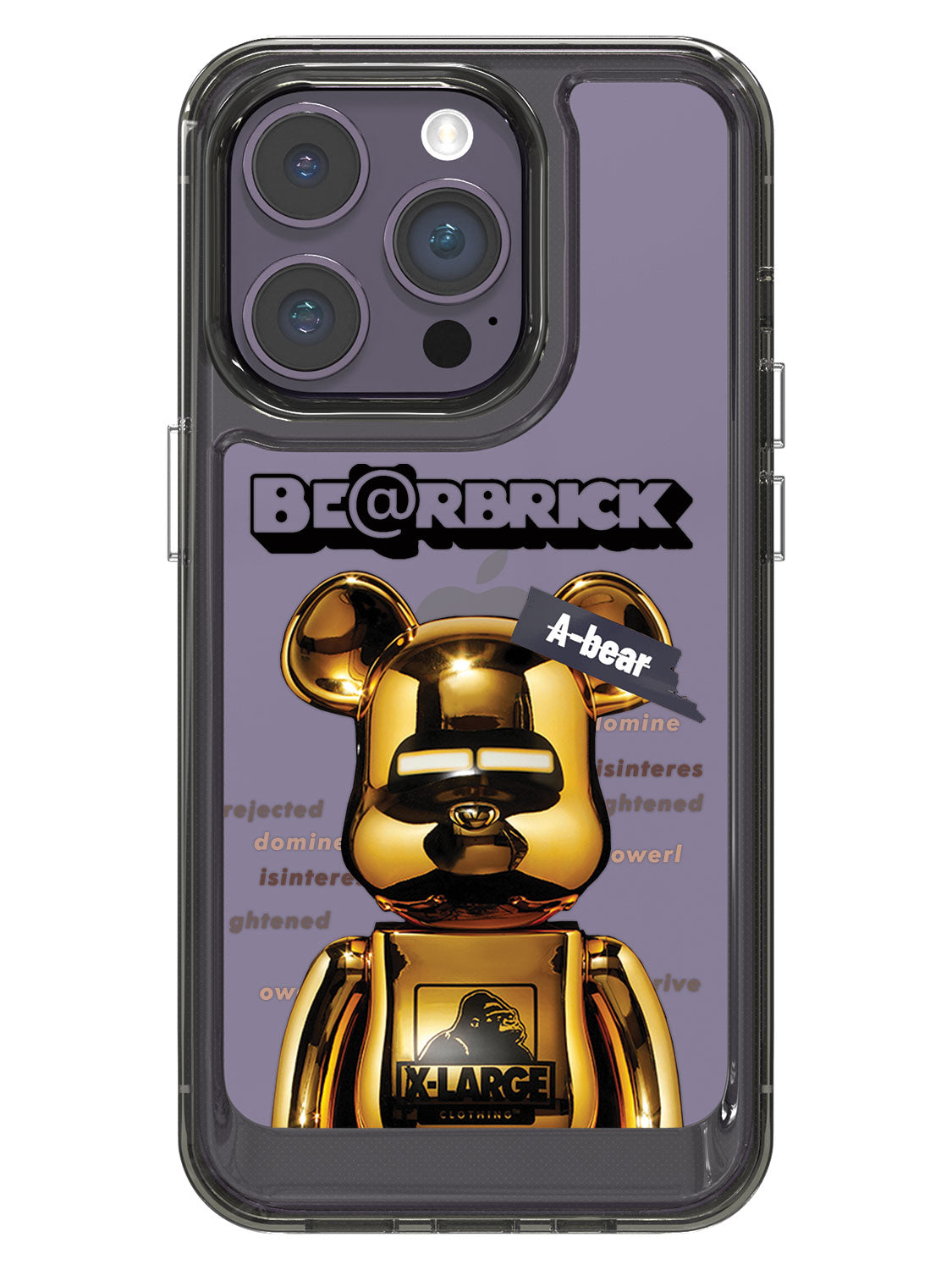 Bearbricks Clear Case - iPhone 14 Pro (Gold)