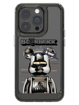 Bearbricks Clear Case - iPhone 14 Pro (Silver)
