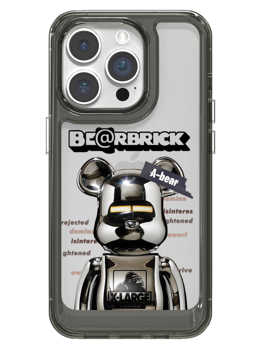 Bearbricks Clear Case - iPhone 14 Pro (Silver)