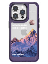 Snowy Mountains Clear Case - iPhone 14 Pro (Purple)