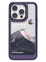 Snowy Mountains Clear Case - iPhone 14 Pro (Grey)