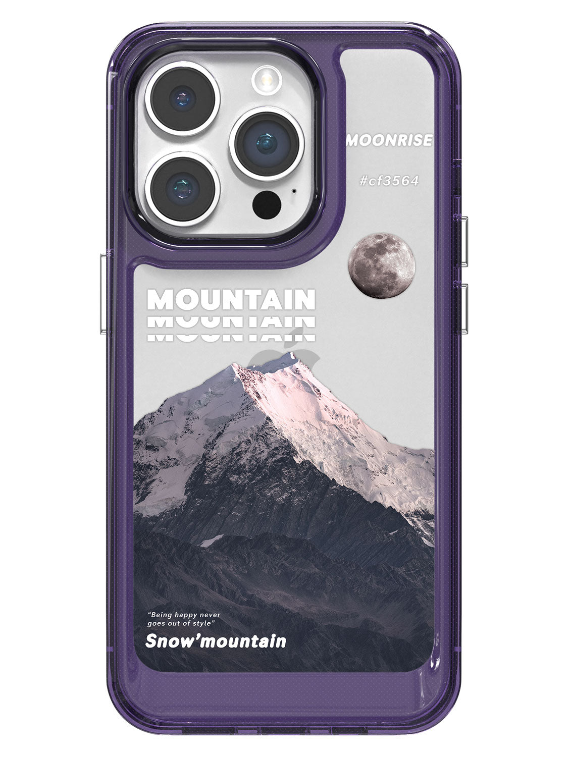 Snowy Mountains Clear Case - iPhone 14 Pro (Grey)