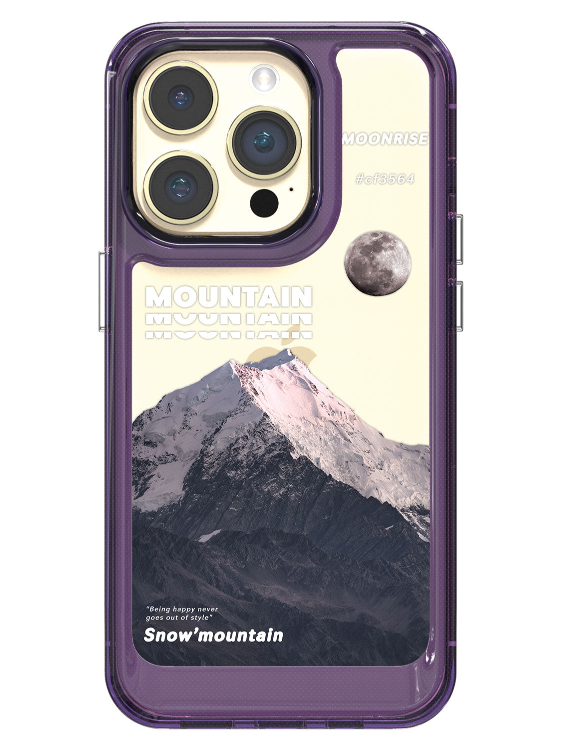 Snowy Mountains Clear Case - iPhone 14 Pro (Grey)