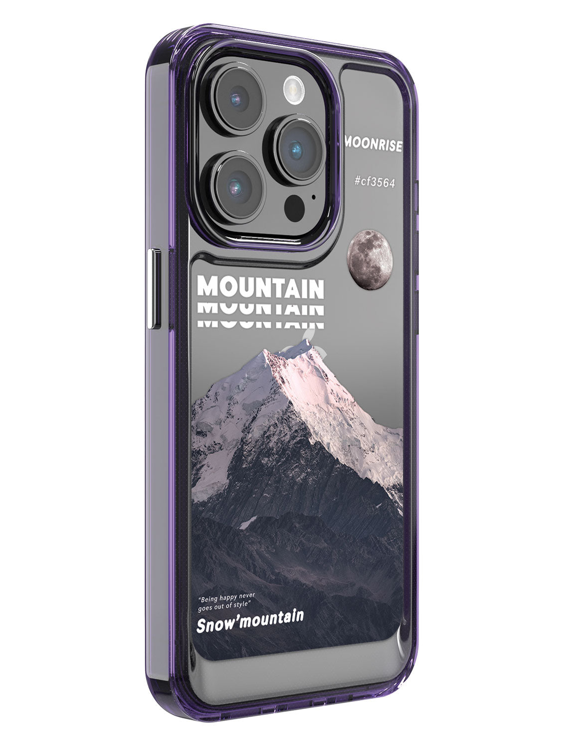Snowy Mountains Clear Case - iPhone 14 Pro (Grey)