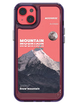 Snowy Mountains Clear Case - iPhone 14 Plus (Grey)
