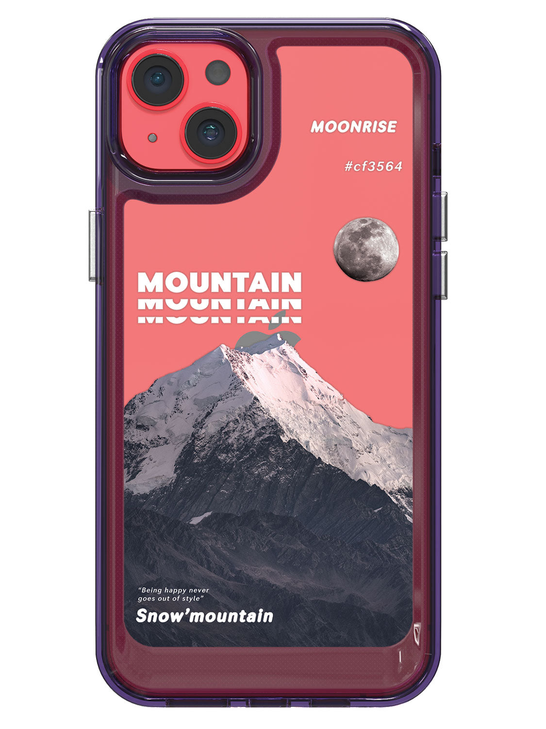Snowy Mountains Clear Case - iPhone 14 Plus (Grey)