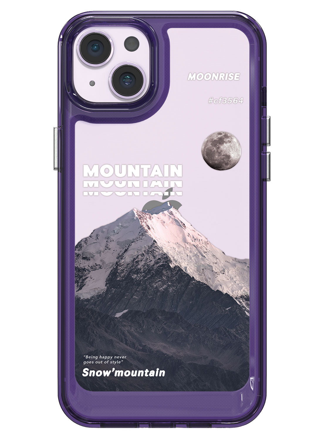 Snowy Mountains Clear Case - iPhone 14 Plus (Grey)
