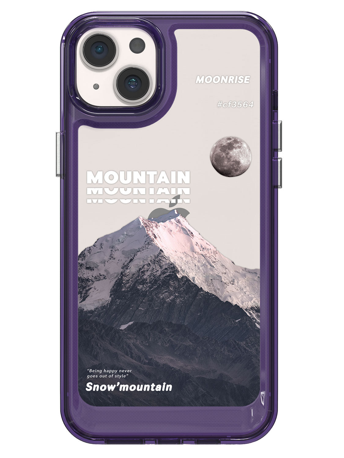 Snowy Mountains Clear Case - iPhone 14 Plus (Grey)