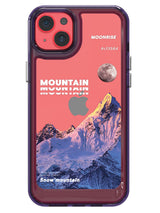 Snowy Mountains Clear Case - iPhone 14 Plus (Purple)